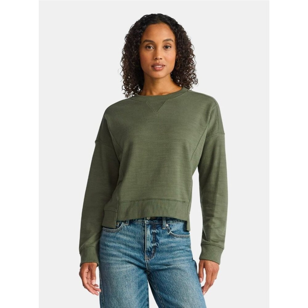 Women’s Ribbed Panel Sweatshirt Size XXXL (22) NWT - Time and Tru